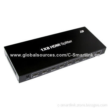 HDMI 1 x 8 Splitter, (HDMI®V 1.4), Supports Resolution of 2 x 4K, 3D, with HDCP